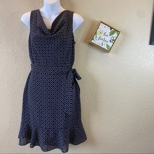 The Limited Blue and White dress belted